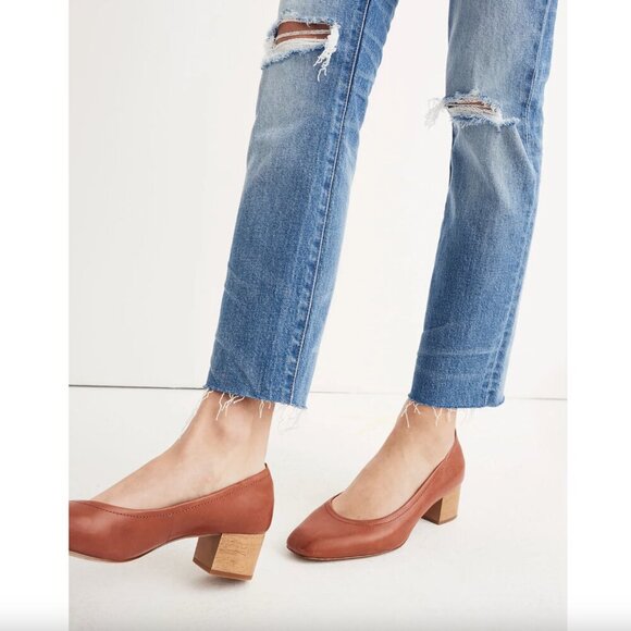 MADEWELL The High-Rise Slim Crop Boyjean: Knee-Rip Edition Size 29 - Picture 2 of 7